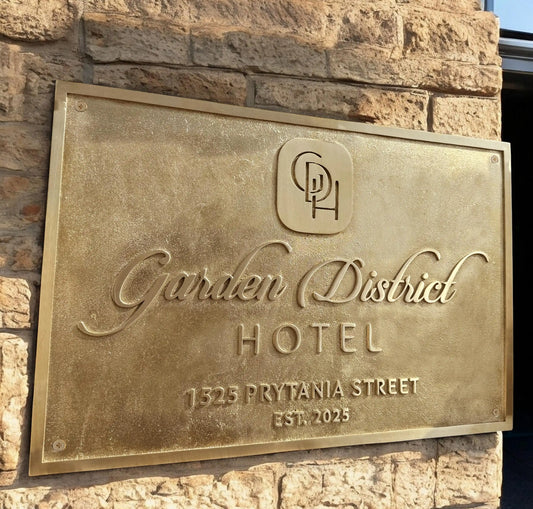Cast Brass custom sign plaques - Custom language plaques