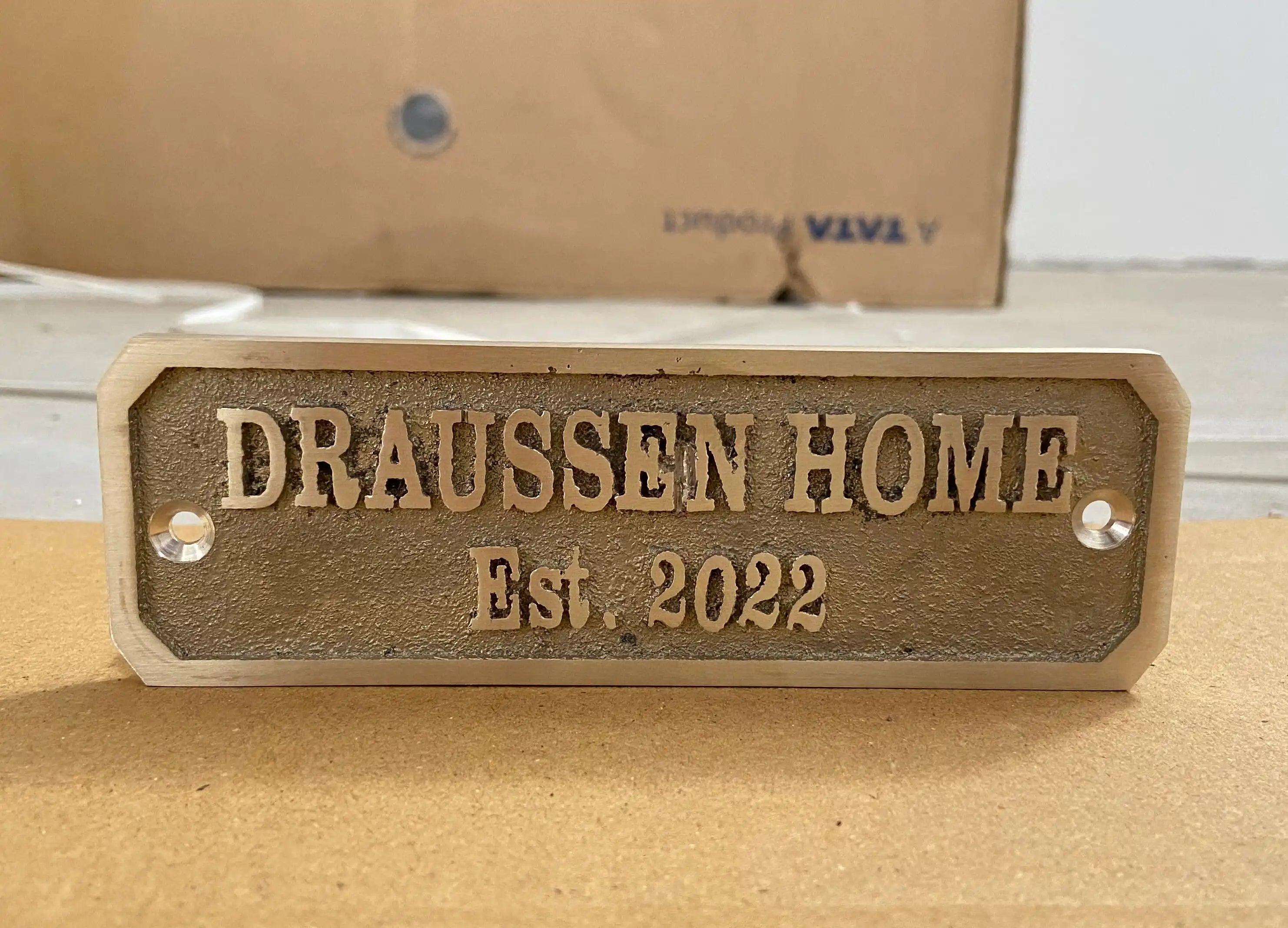Cast Brass custom signs - Personalized decor metal signs 