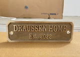 Cast Brass custom signs - Personalized decor metal signs 