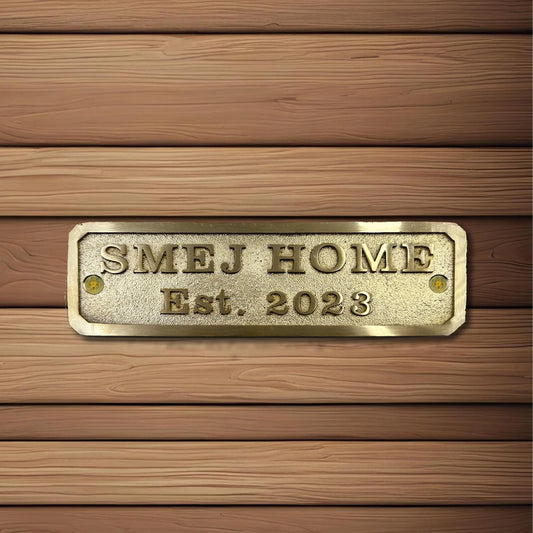 Cast Brass custom signs - Personalized decor metal signs 
