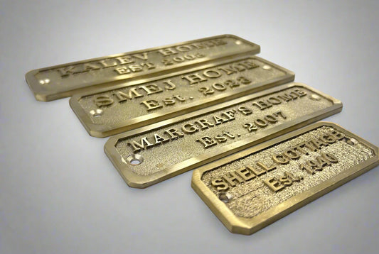 Cast Brass custom signs - Personalized decor metal signs 