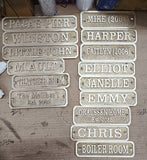 Cast brass custom nautical signs