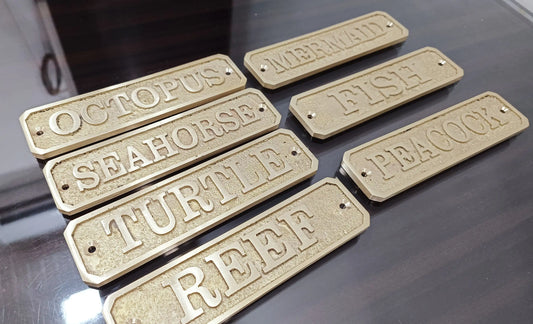 Cast brass custom nautical signs