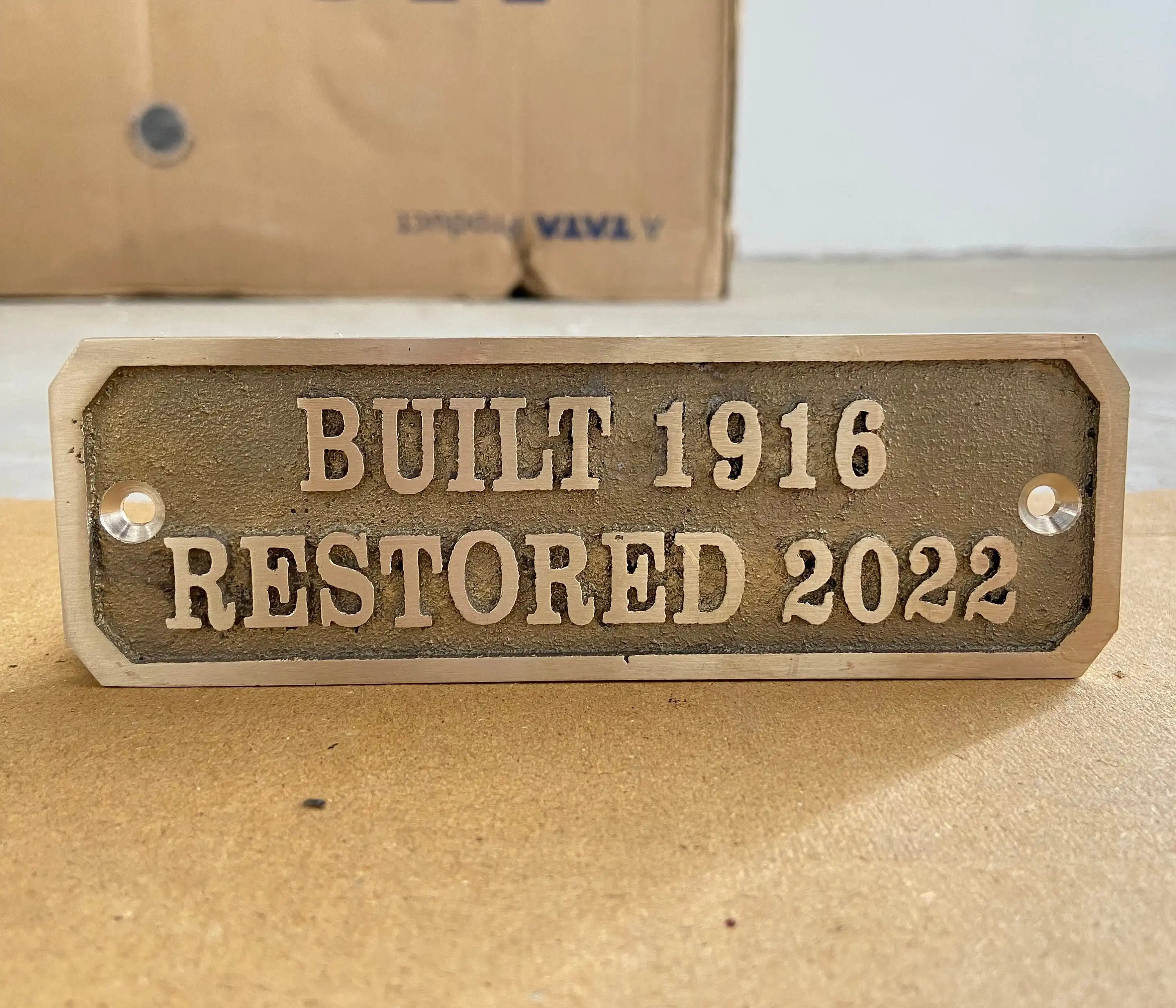 Cast brass personalized signs