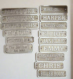 Cast brass personalized signs