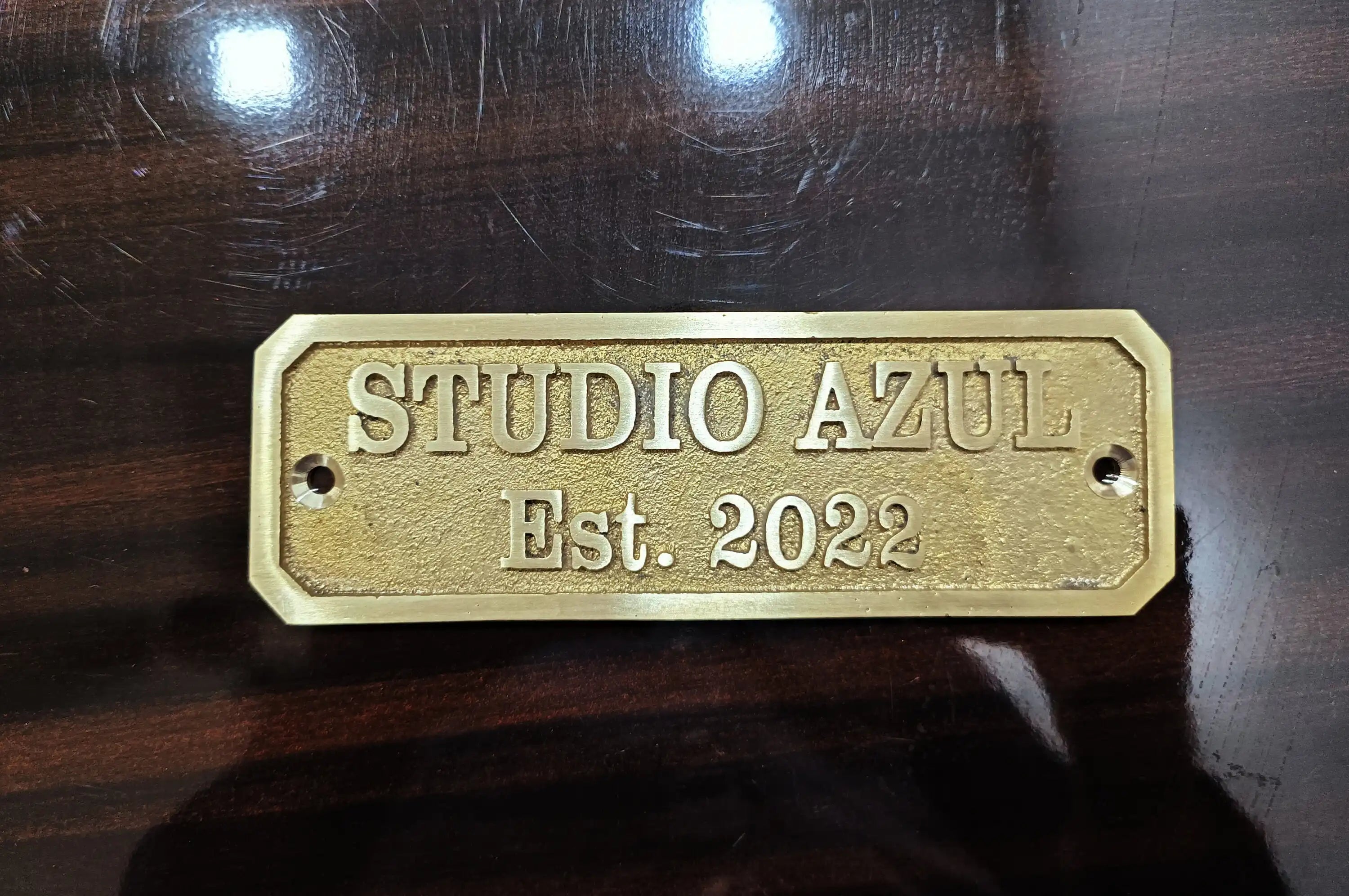 Cast brass personalized signs