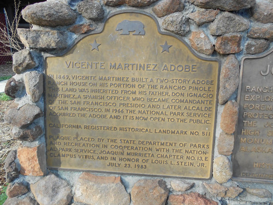 Cast bronze commemorative sign plaques - California historical landmarks plates - Personalized historical markers - Garden memorial stones