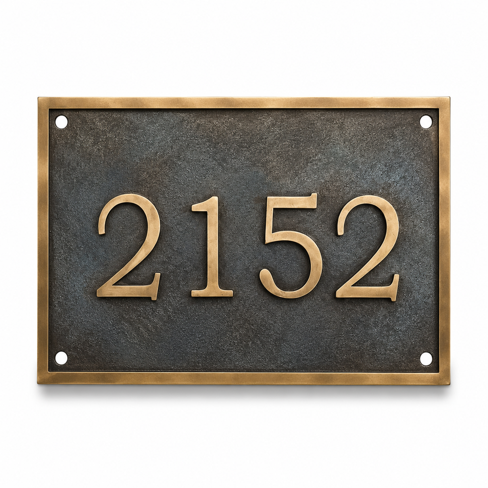 Bronze Address Plaque | Custom Cast Bronze Sign