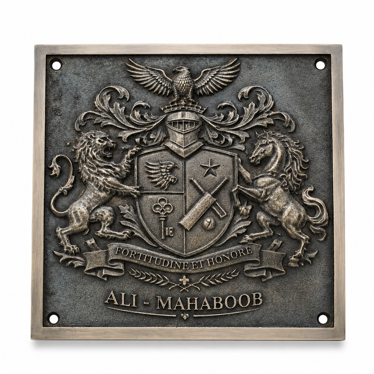 Custom Plaques with Complete 3d design in brass/bronze metal- Fully Custom Shape, design and Size
