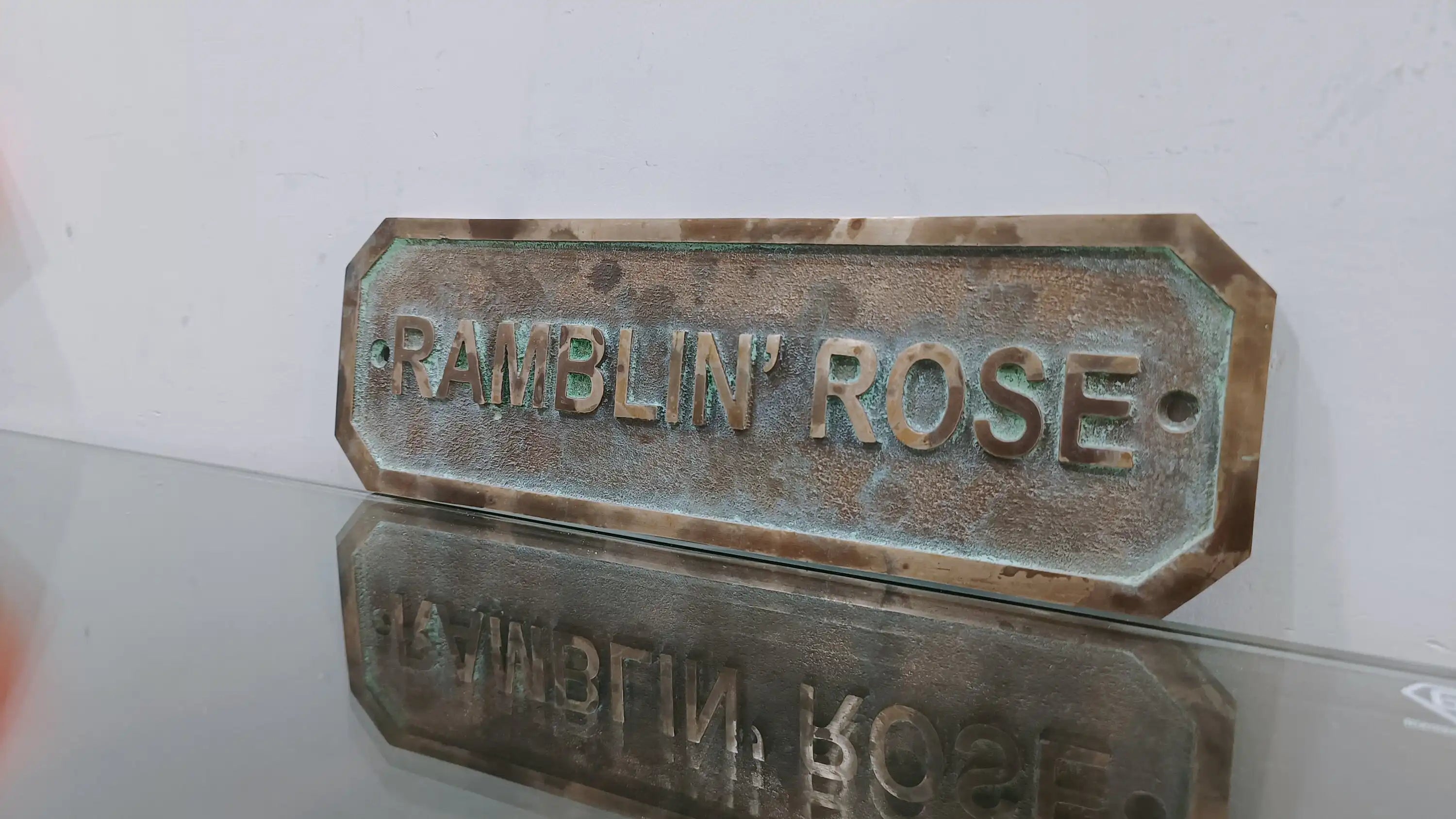 Custom Brass Established Plaque
