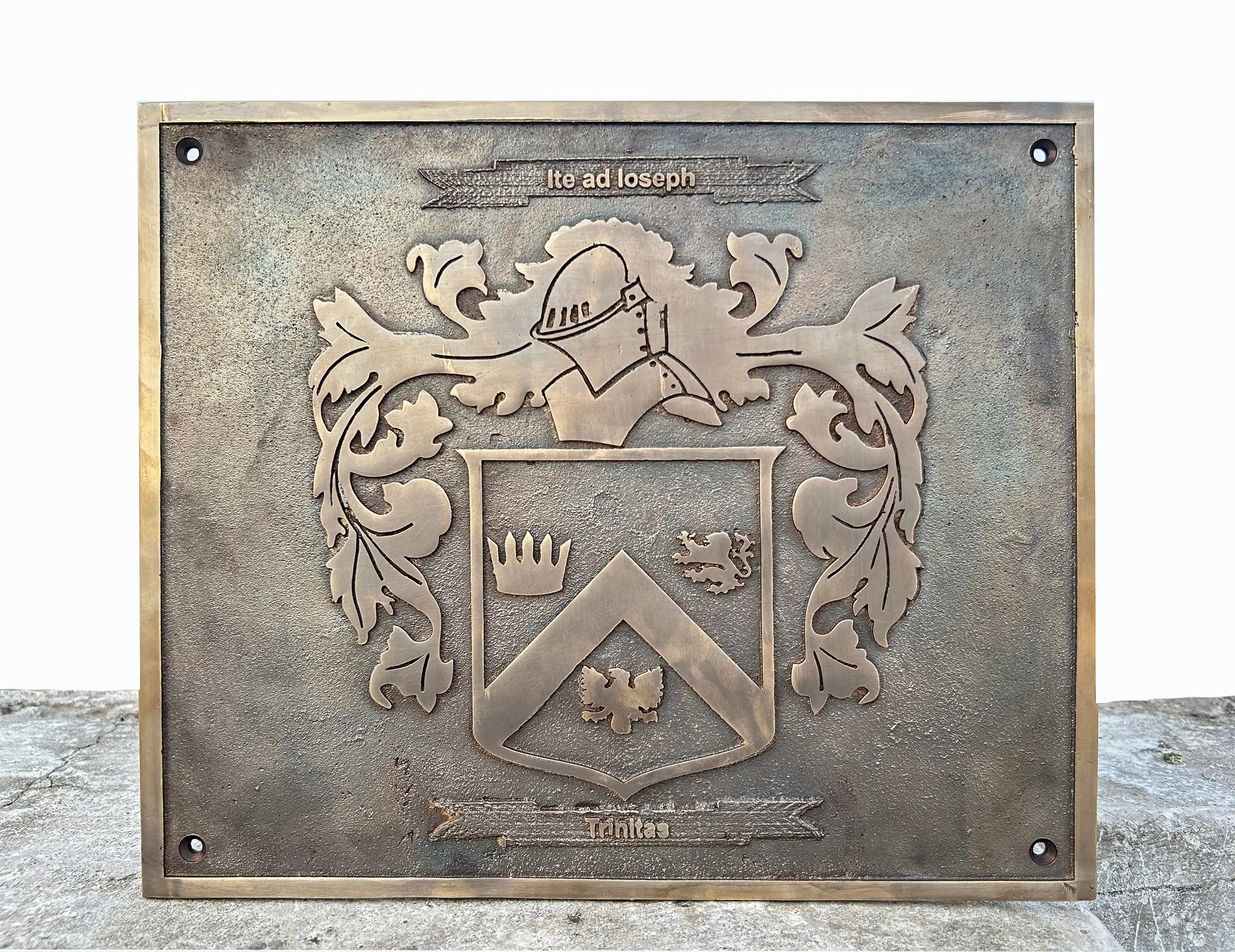 Custom Bronze Family Crest Coat of Arms Plaque