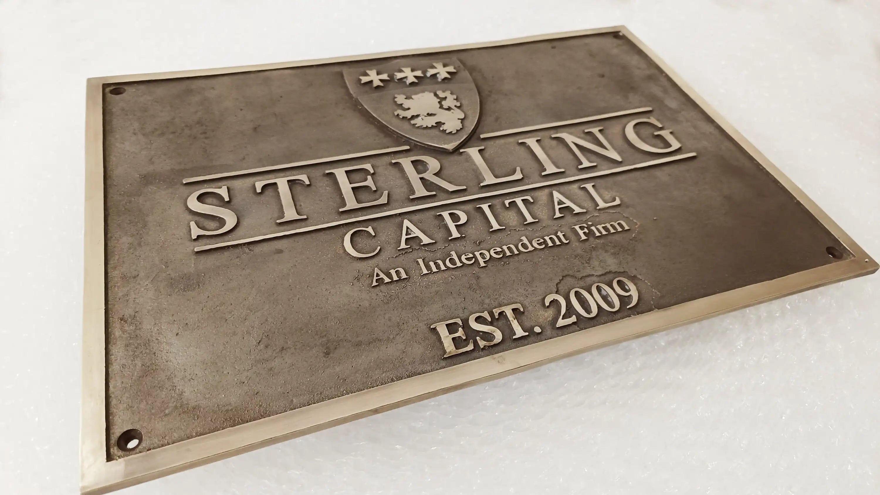 Custom Bronze Family Crest Coat of Arms Plaque