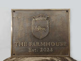 Custom Bronze Family Crest Coat of Arms Plaque