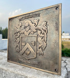 Custom Bronze Family Crest Coat of Arms Plaque
