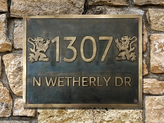 Custom Bronze Family Crest Coat of Arms Plaque