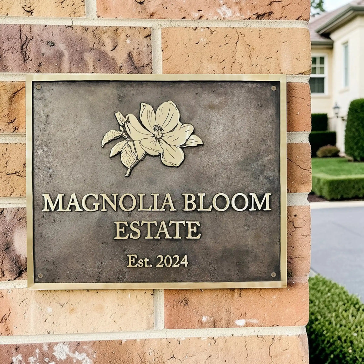 Bronze Address Plaques with Custom Text, Logo or Graphic