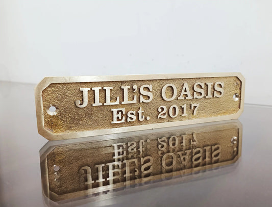 Custom house sign cast brass material - Home decor personalized signs