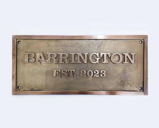 Custom plaques in oil-rubbed bronze - Personalized 3D plaque 