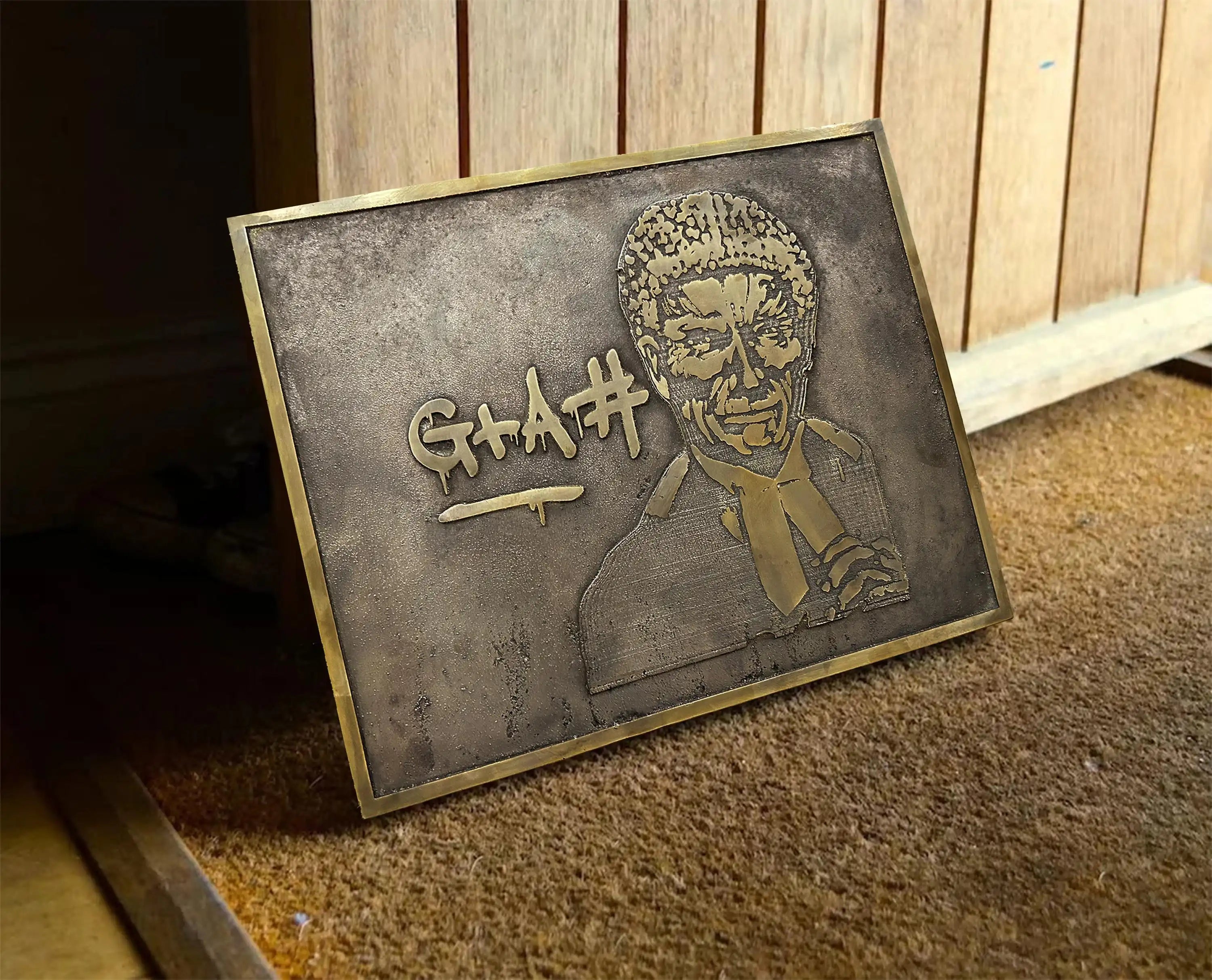 Custom plaques in oil-rubbed bronze - Personalized 3D plaque 