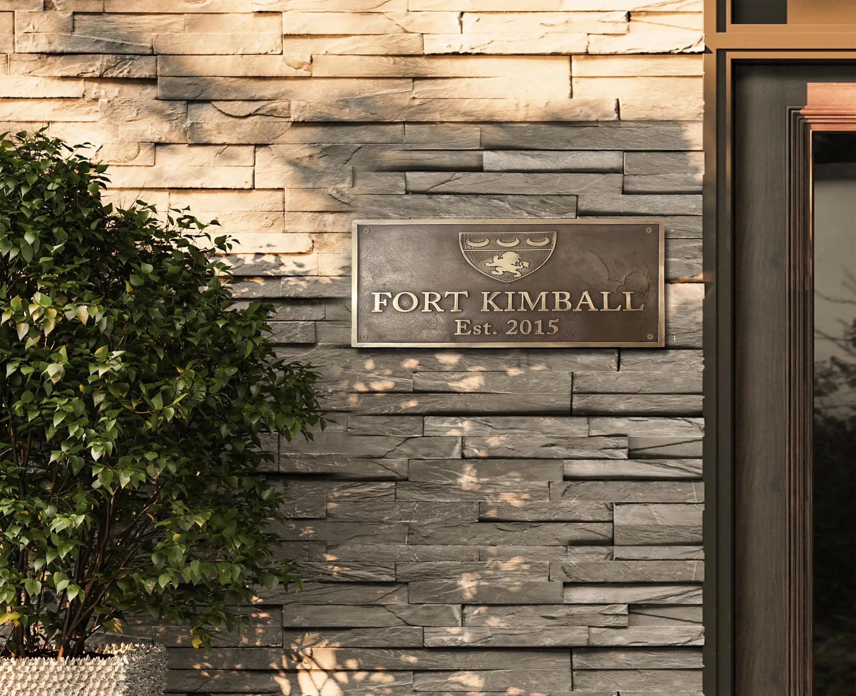 Custom plaques in oil-rubbed bronze - Personalized 3D plaque 