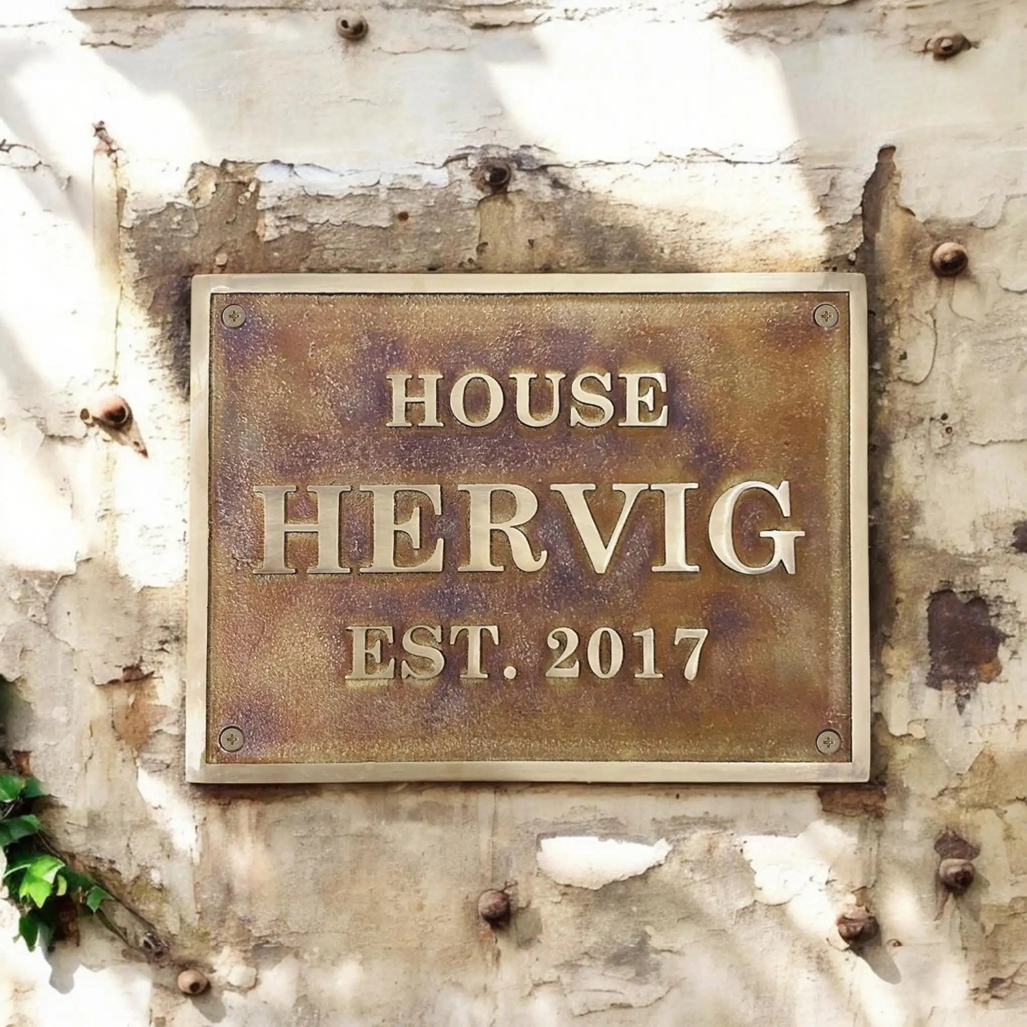 Custom plaques in oil-rubbed bronze - Personalized 3D plaque 
