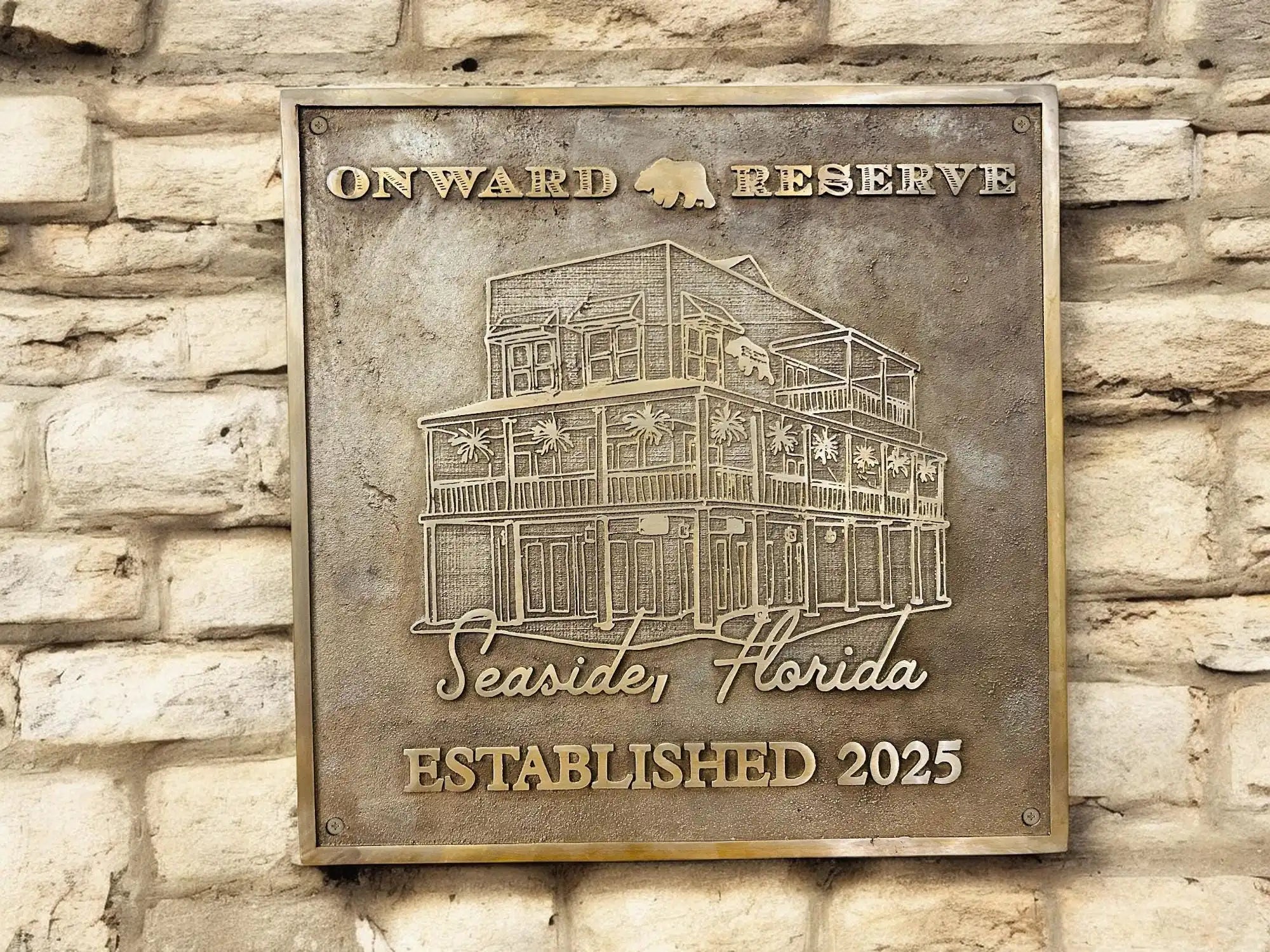 Custom plaques in oil-rubbed bronze - Personalized 3D plaque 