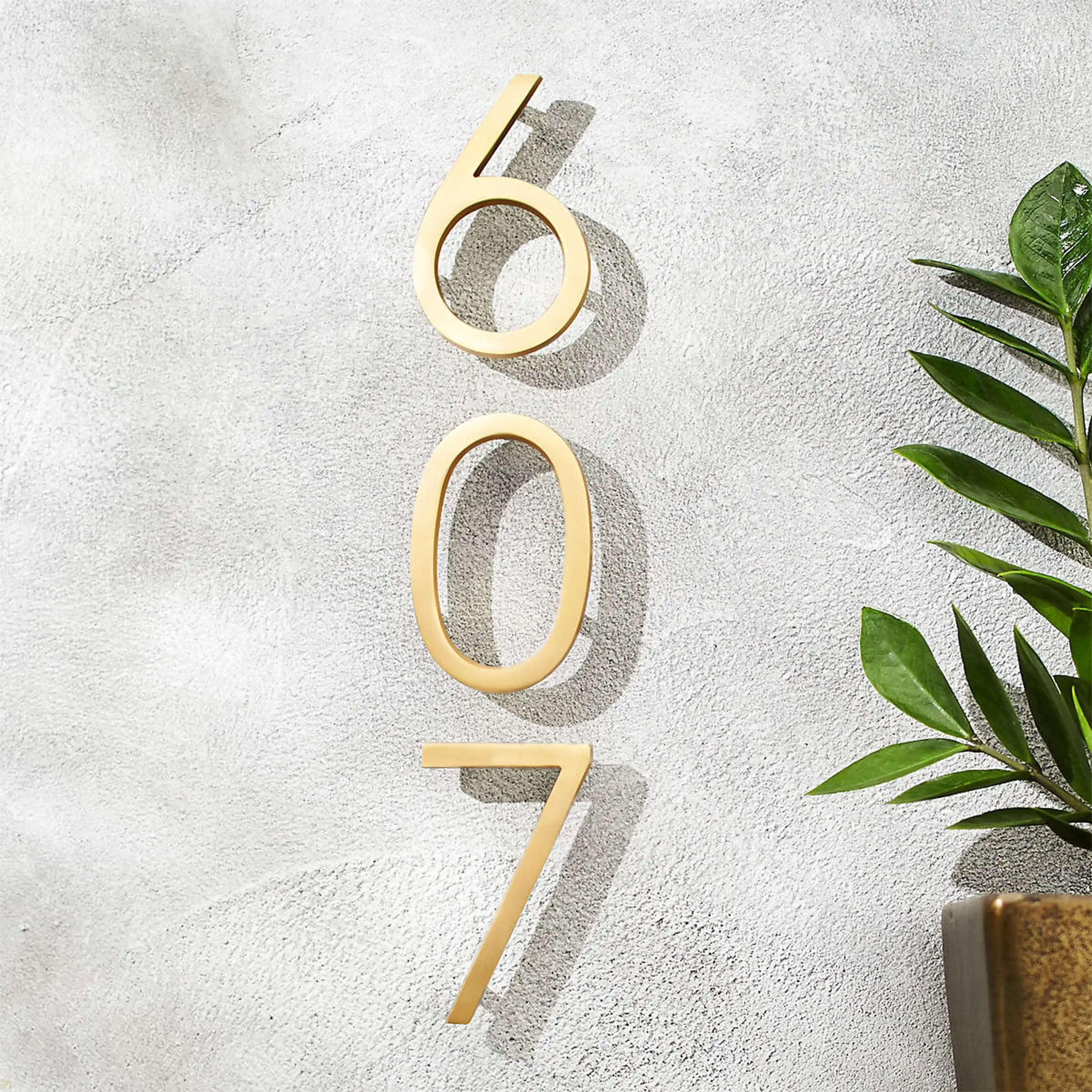 Decorative house numbers floating 