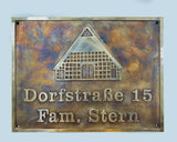 Fully customized bronze plaque - Cast bronze vintage signs 