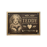 Custom Bronze Pet Memorial Plaques | Cast Bronze Dog & Cat Memorial Plaques