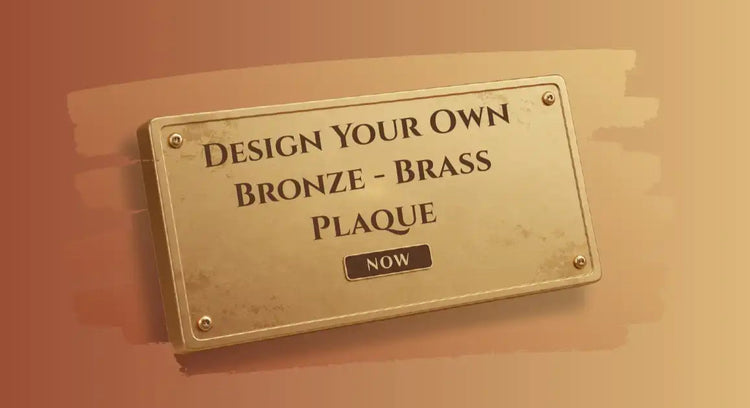 Gold plaque with text on a matching gold background