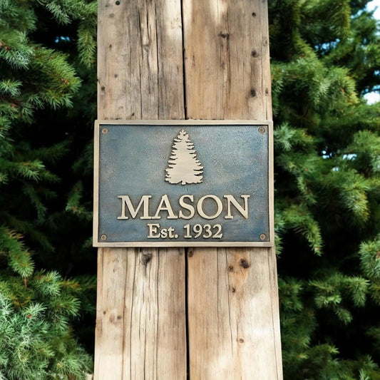 Personalized Bronze plaques - Fully customized nameplates for outdoors and indoors