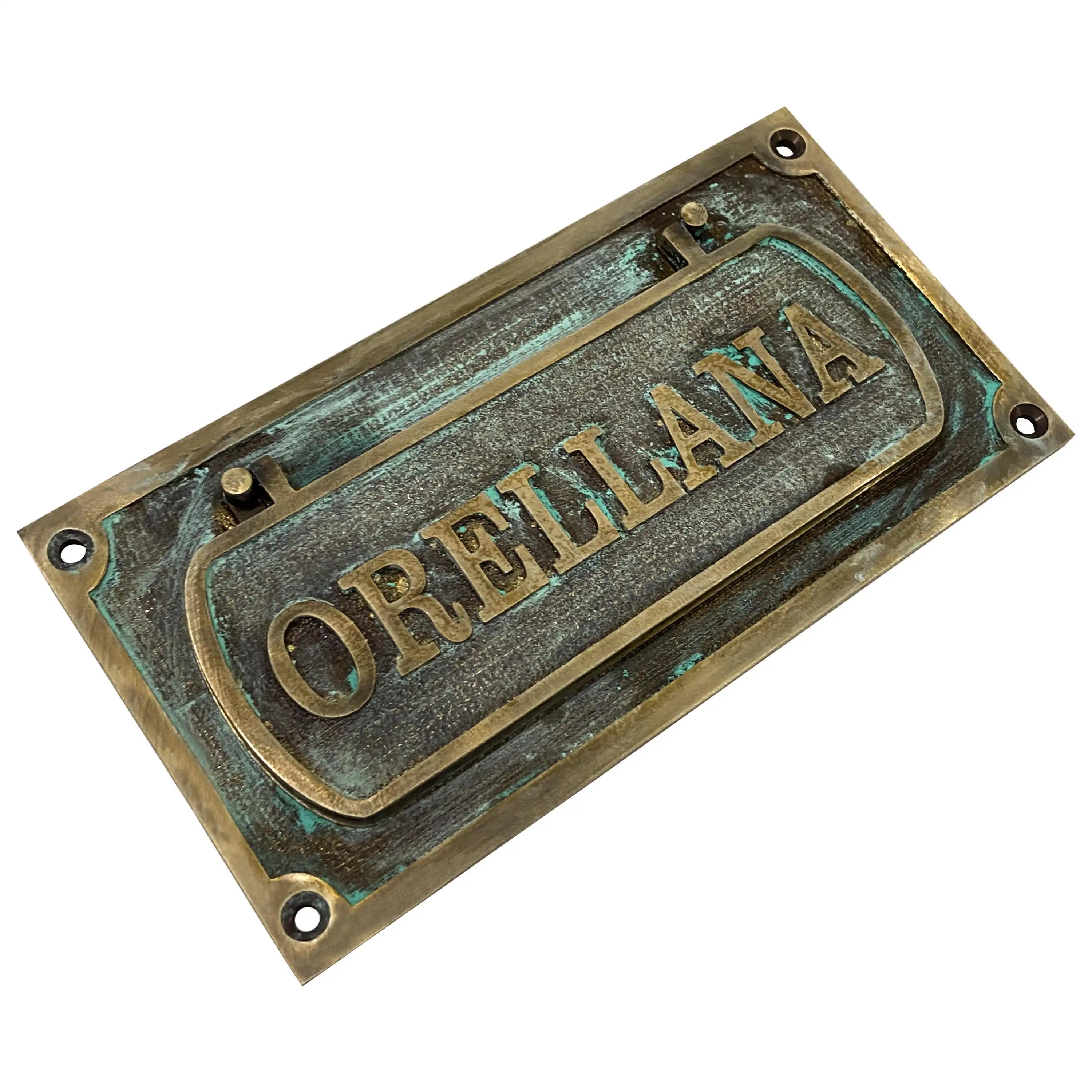 Personalized Mail Slot cast bronze