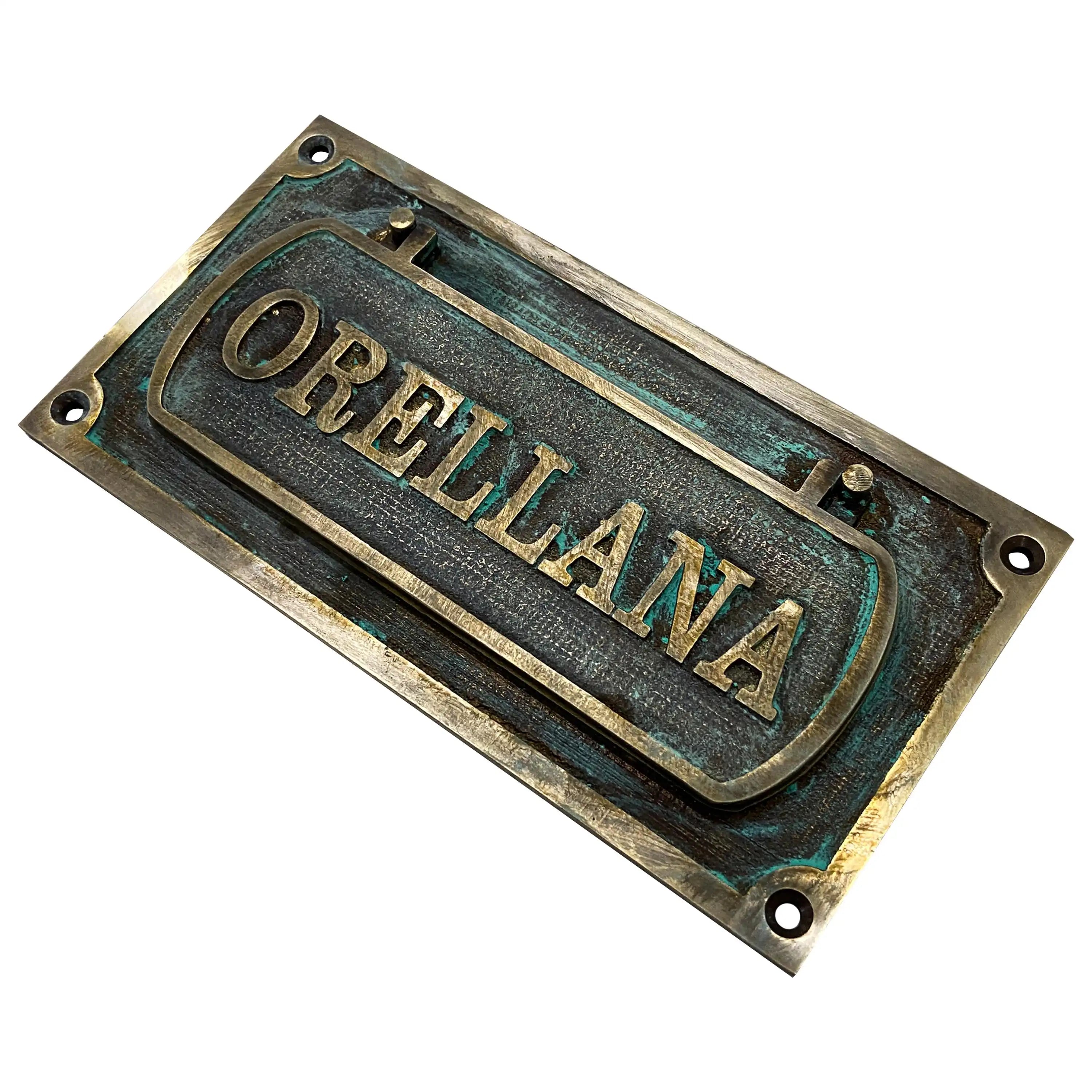 Personalized Mail Slot cast bronze
