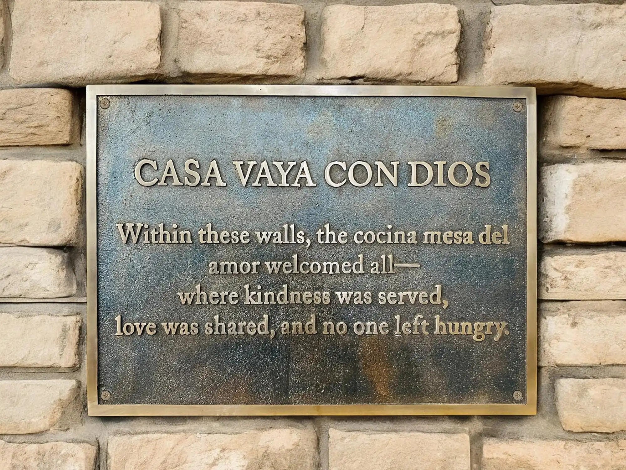 Personalized Solid Bronze Address Plaque