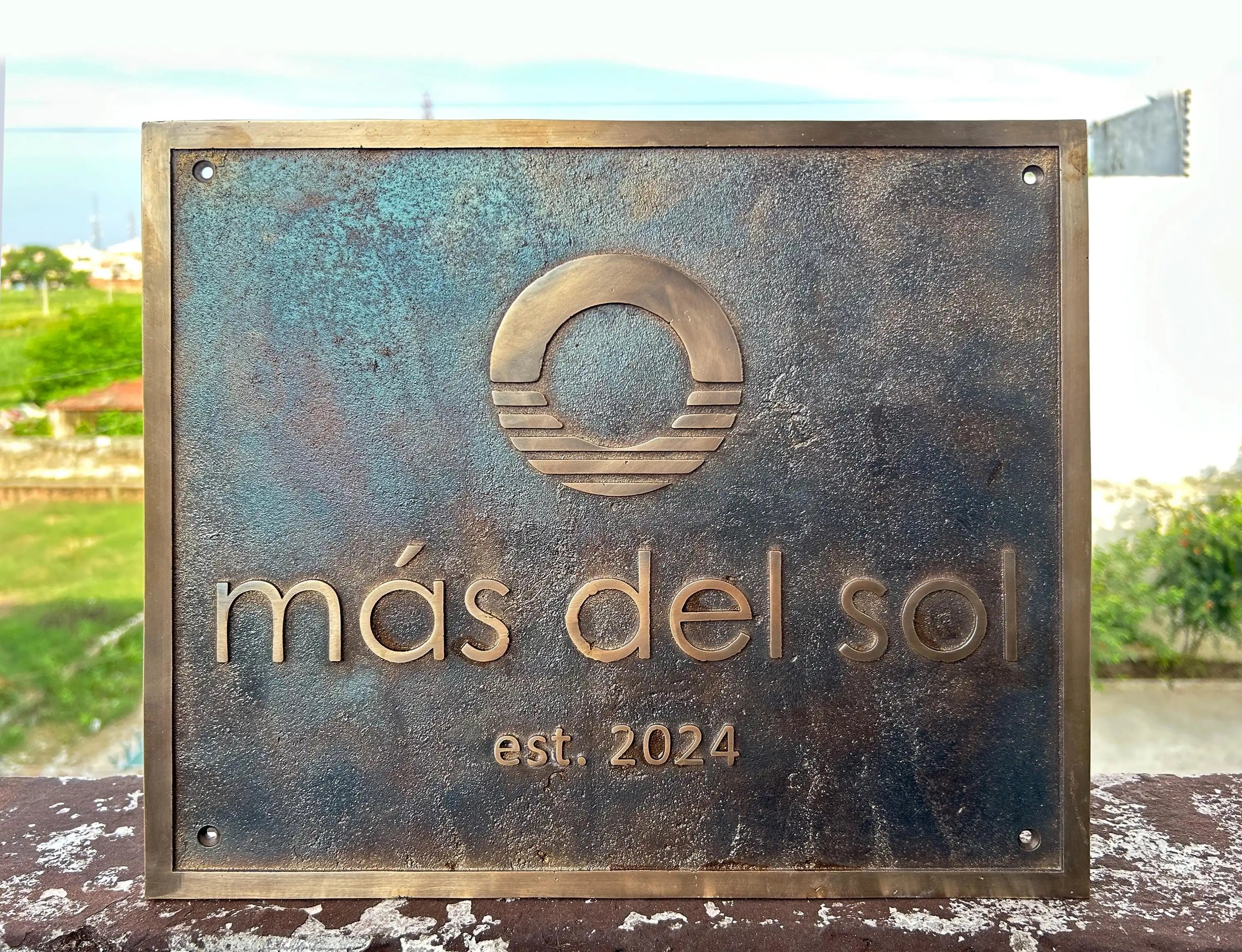 Personalized Solid Bronze Address Plaque