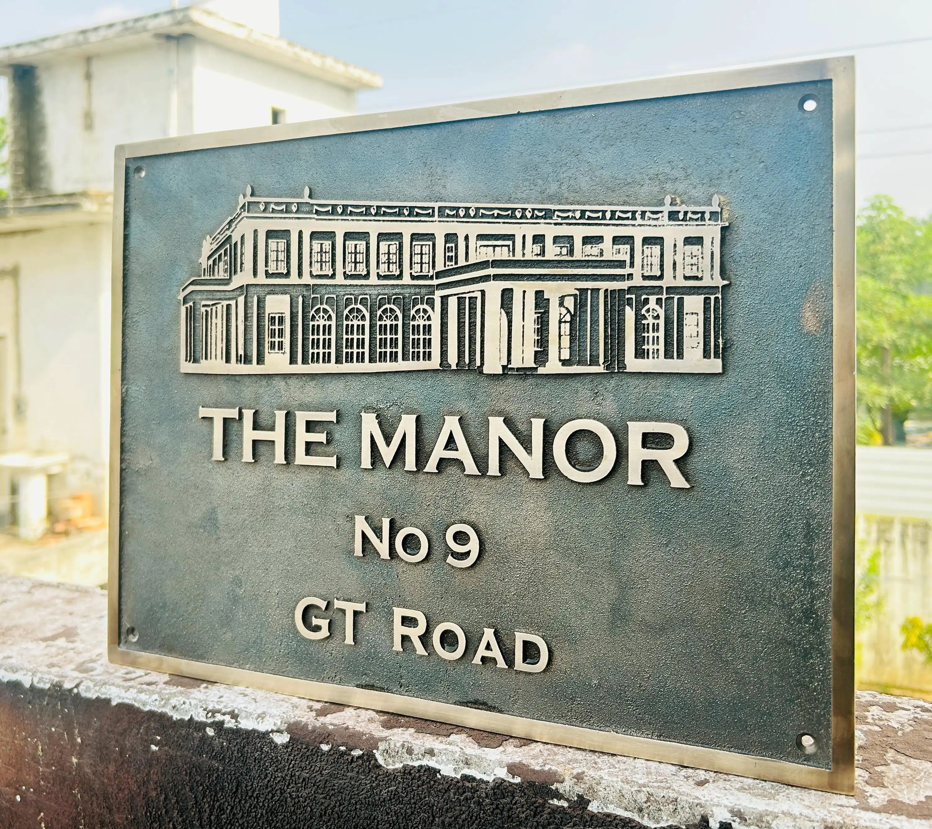 Personalized Solid Bronze Address Plaque