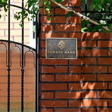 Personalized Solid Bronze Address Plaque