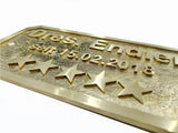 Personalized cast brass house signs