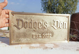 Personalized last name brass signs & plaques 