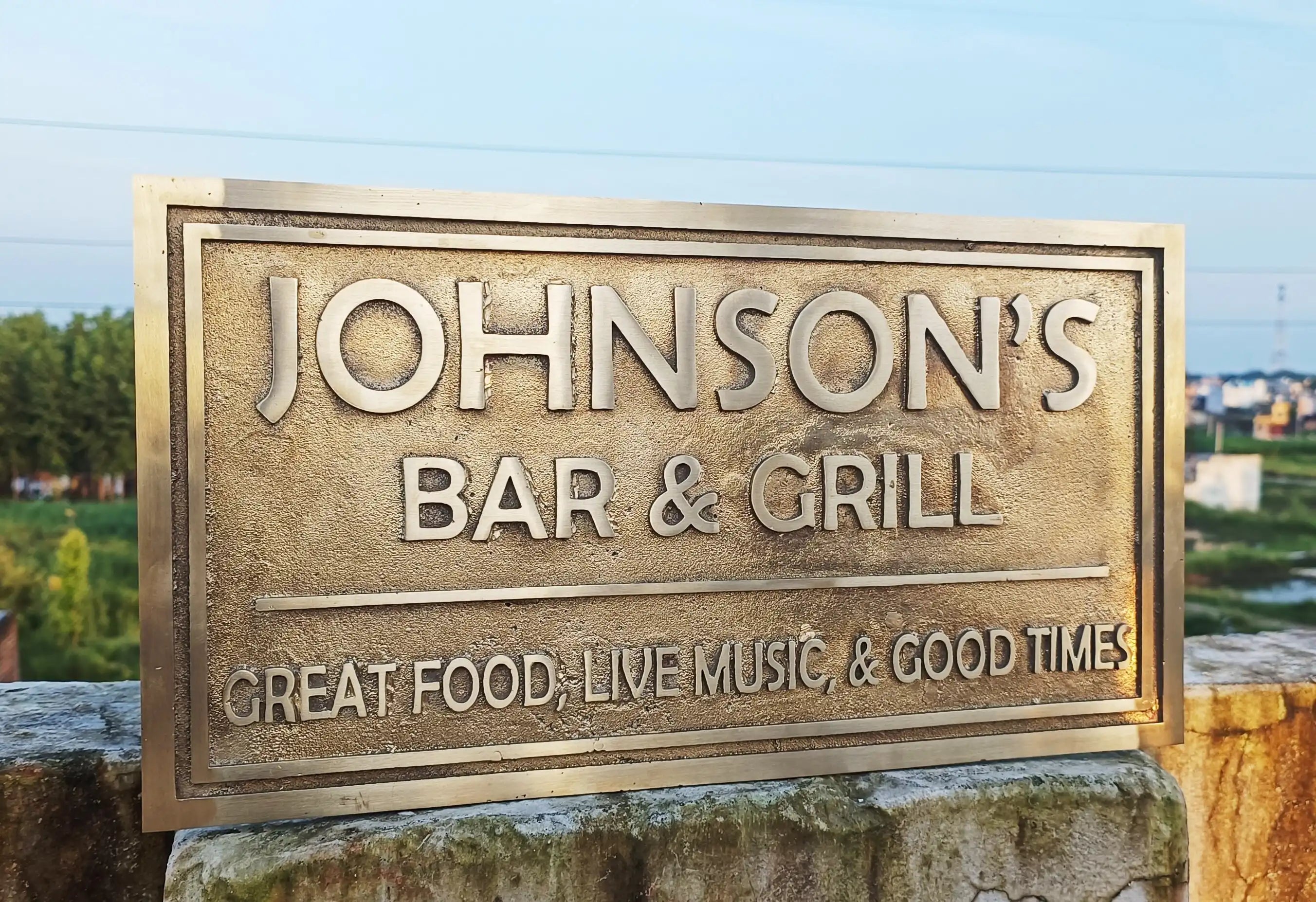Personalized last name brass signs & plaques 