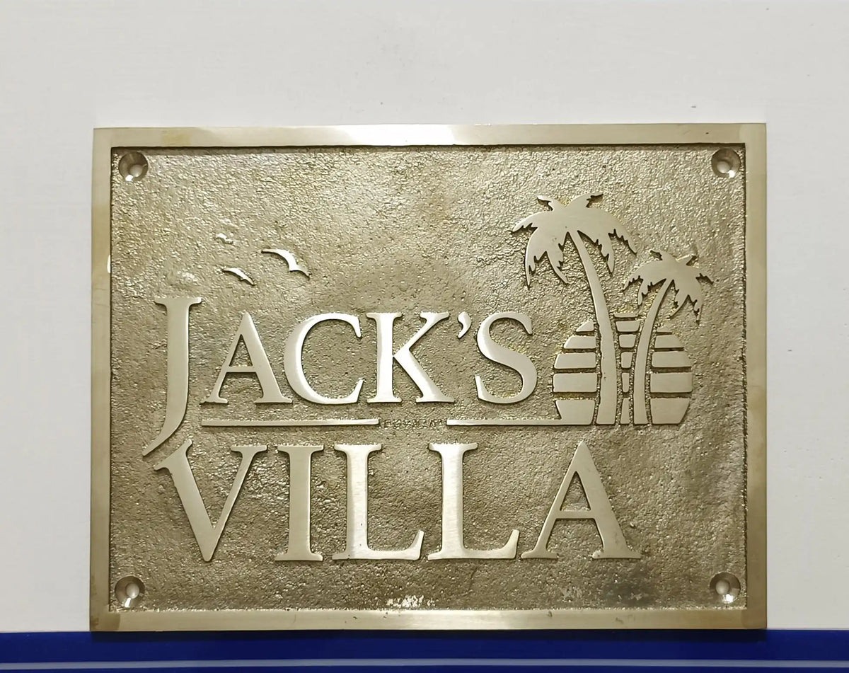 Personalized last name brass signs & plaques 