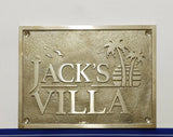 Personalized last name brass signs & plaques 
