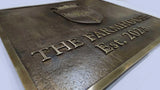 Personalized memorial plaque in cast bronze 