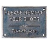 Please Remove Your Shoes bronze Signs