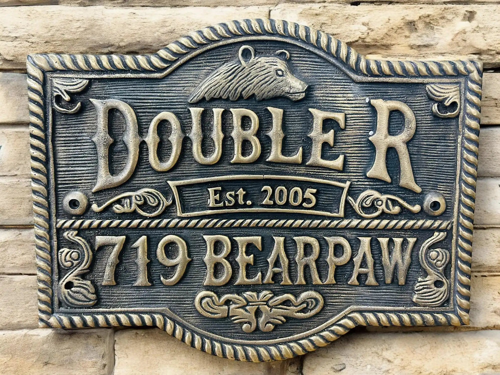 Unique Door sign - Custom bronze plaques