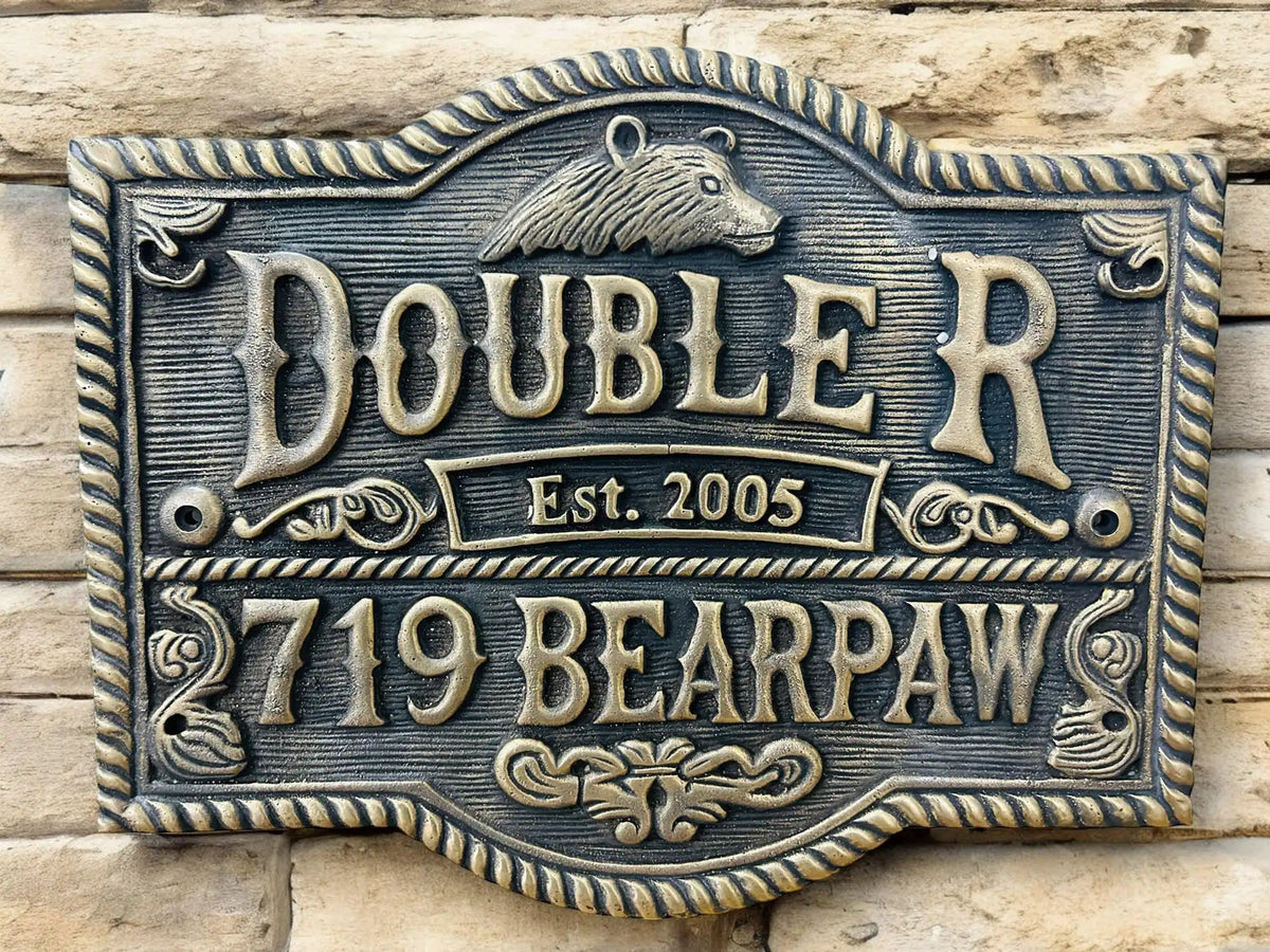 Unique Door sign - Custom bronze plaques