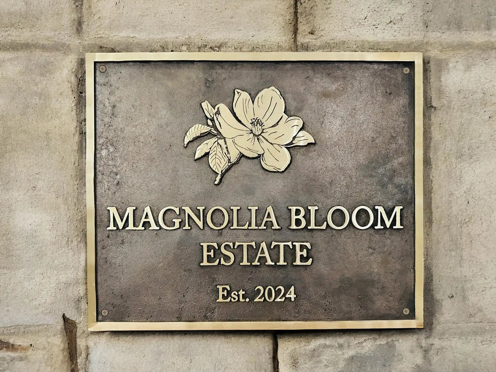 Bronze Address Plaques with Custom Text, Logo or Graphic