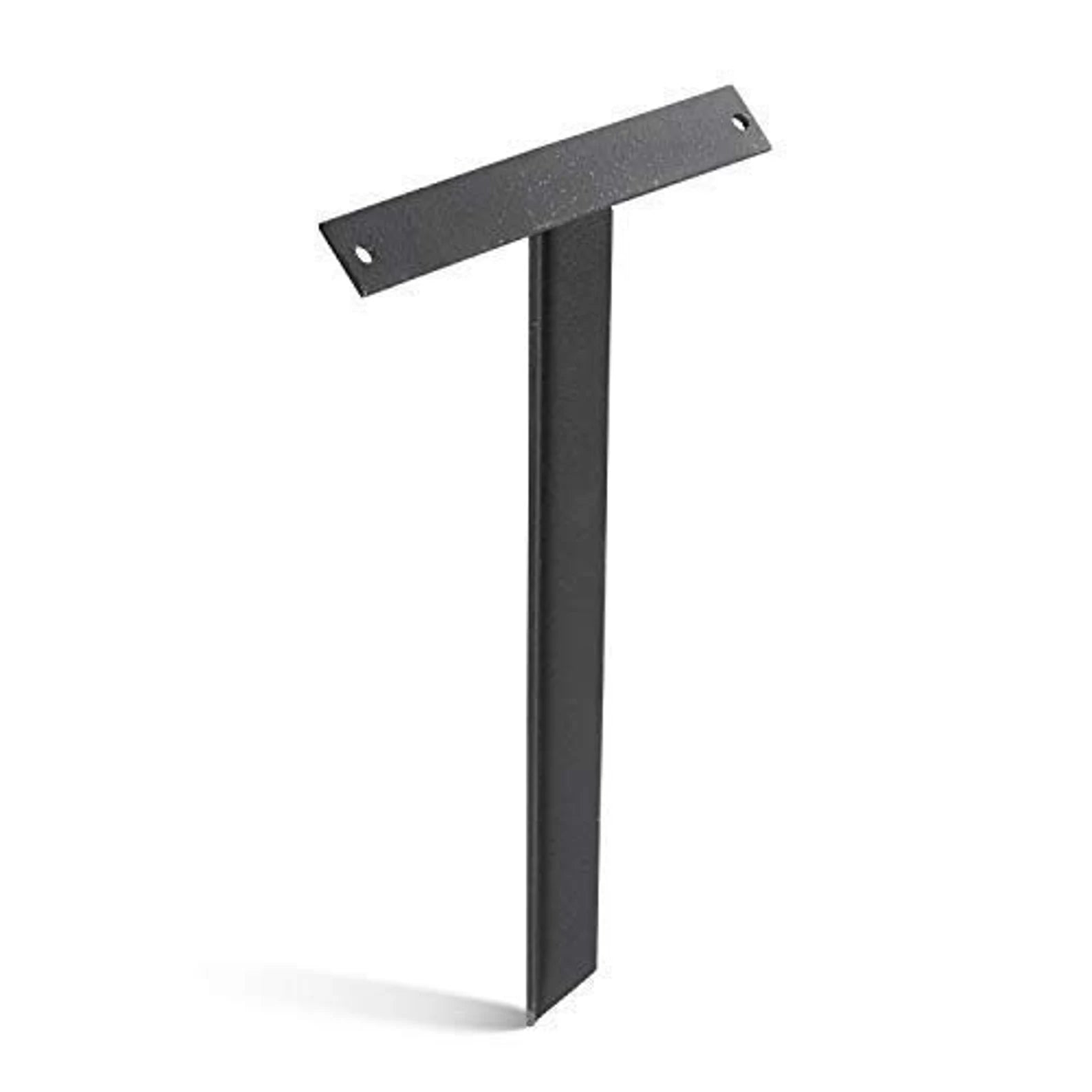 Black metal bracket on a white background