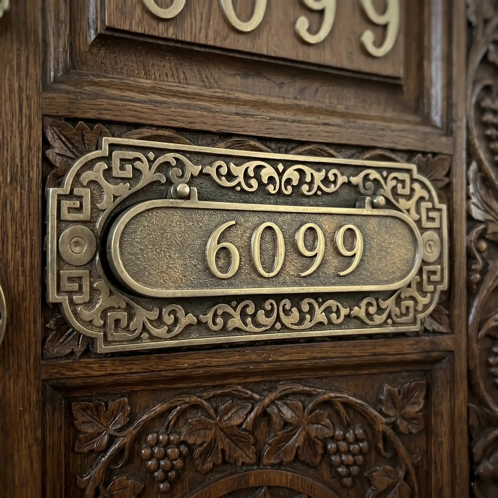 Custom Letter Plate Mail Slot for Door – Solid Brass Personalized Letterbox Plate