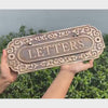 Personalized Solid Brass Door Mail Slot with Vintage Style